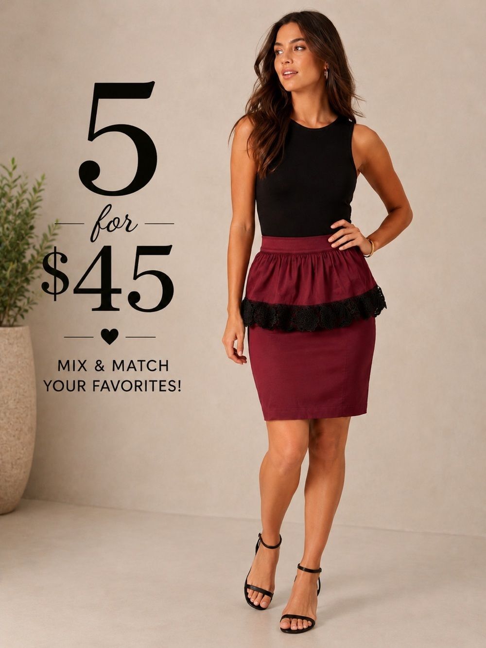 🎉5 for $45🎉 NWT Asos Curve Skirt Women Size 16 Knee Lenght